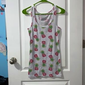 Pineapple Printed Mid-length Summer Dress